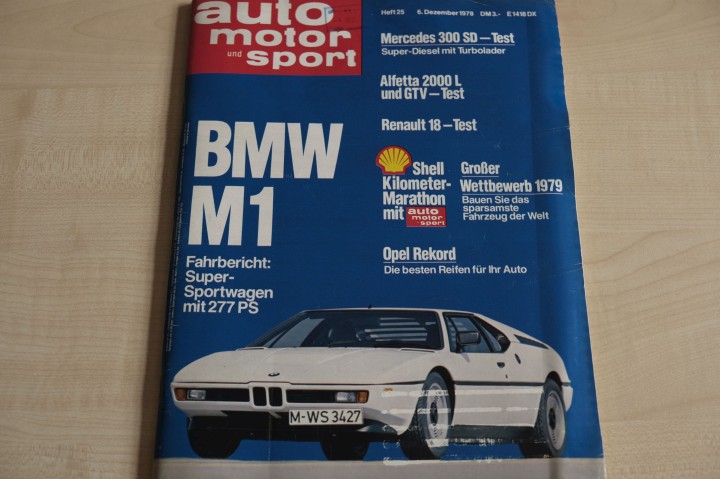 Deckblatt Auto Motor und Sport (25/1978)